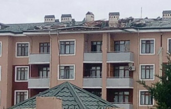 Tərtərdə vurulan yaşayış binasından - Fotolar